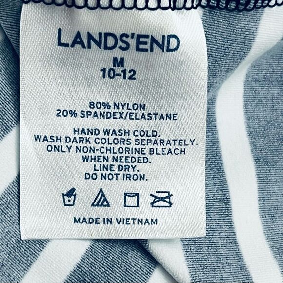 Lands’End Dress Resort Nautical Stripes Swim Cover Up Nylon/Spandex NWOT - Picture 12 of 12